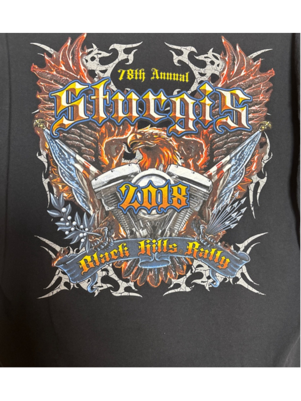 Sturgis 2018 Black Hills Rally black short sleeve tee XL